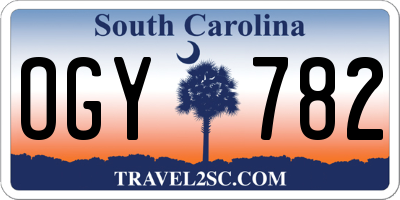 SC license plate OGY782
