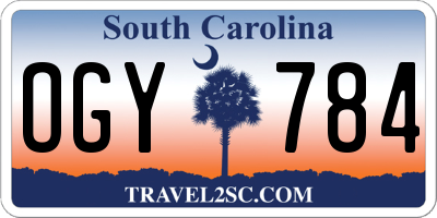 SC license plate OGY784