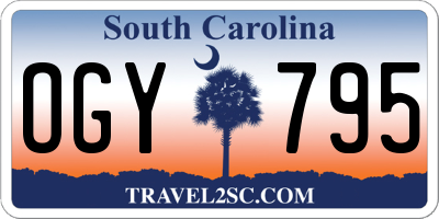 SC license plate OGY795
