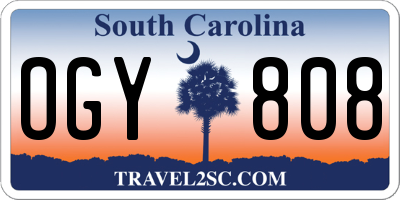 SC license plate OGY808