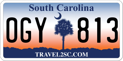 SC license plate OGY813