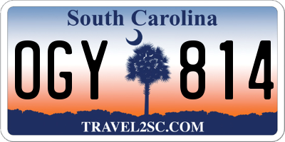 SC license plate OGY814