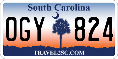 SC license plate OGY824