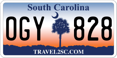 SC license plate OGY828