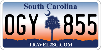 SC license plate OGY855
