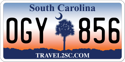 SC license plate OGY856