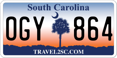 SC license plate OGY864