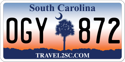 SC license plate OGY872