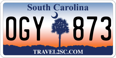 SC license plate OGY873