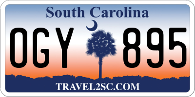 SC license plate OGY895