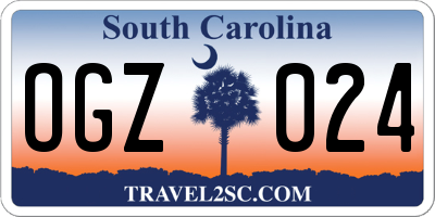 SC license plate OGZ024