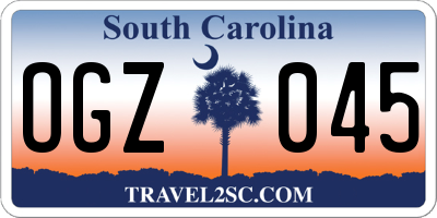 SC license plate OGZ045