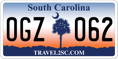 SC license plate OGZ062