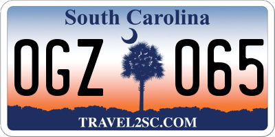 SC license plate OGZ065