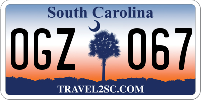 SC license plate OGZ067