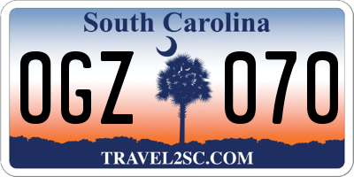 SC license plate OGZ070