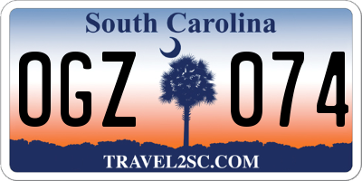 SC license plate OGZ074