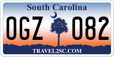 SC license plate OGZ082