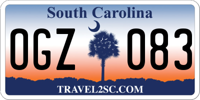 SC license plate OGZ083