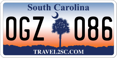 SC license plate OGZ086