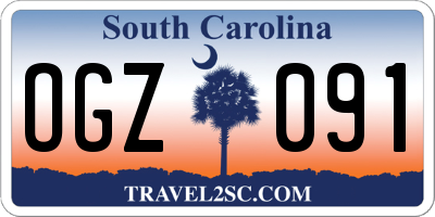 SC license plate OGZ091