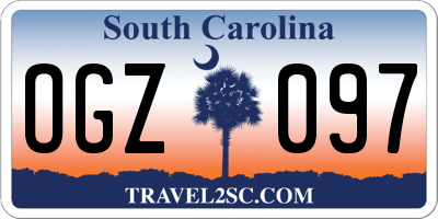 SC license plate OGZ097
