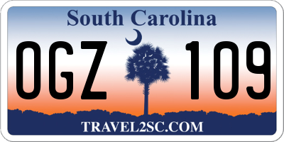 SC license plate OGZ109