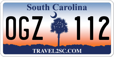 SC license plate OGZ112