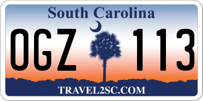 SC license plate OGZ113