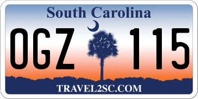SC license plate OGZ115