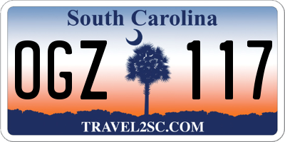SC license plate OGZ117