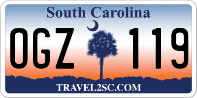 SC license plate OGZ119