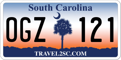 SC license plate OGZ121