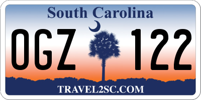 SC license plate OGZ122