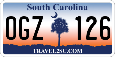 SC license plate OGZ126