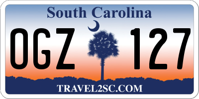 SC license plate OGZ127