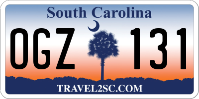 SC license plate OGZ131