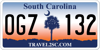 SC license plate OGZ132