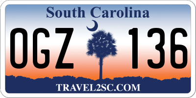 SC license plate OGZ136