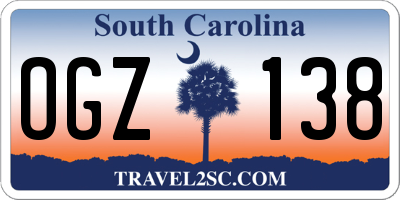 SC license plate OGZ138