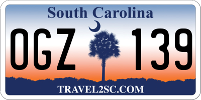SC license plate OGZ139