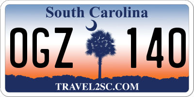 SC license plate OGZ140