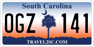 SC license plate OGZ141