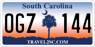 SC license plate OGZ144
