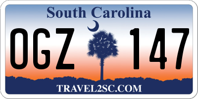 SC license plate OGZ147