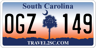 SC license plate OGZ149