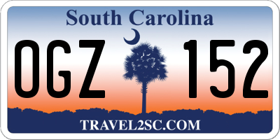 SC license plate OGZ152
