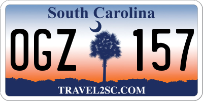 SC license plate OGZ157