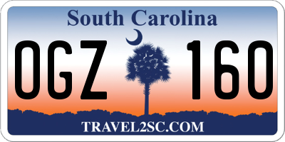 SC license plate OGZ160