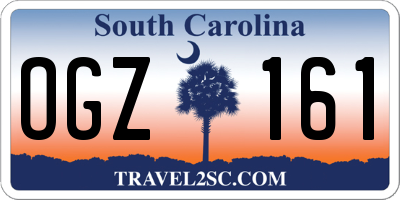 SC license plate OGZ161